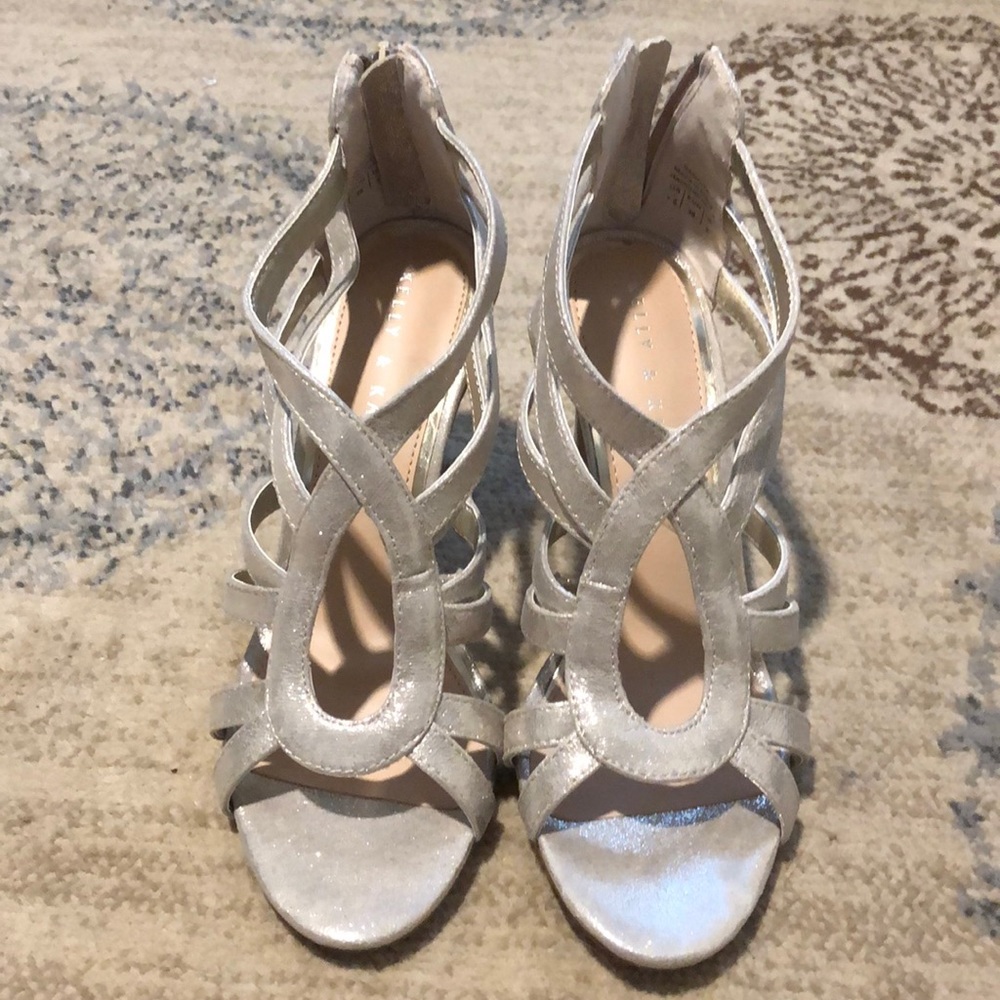 Gold Open Cage heels